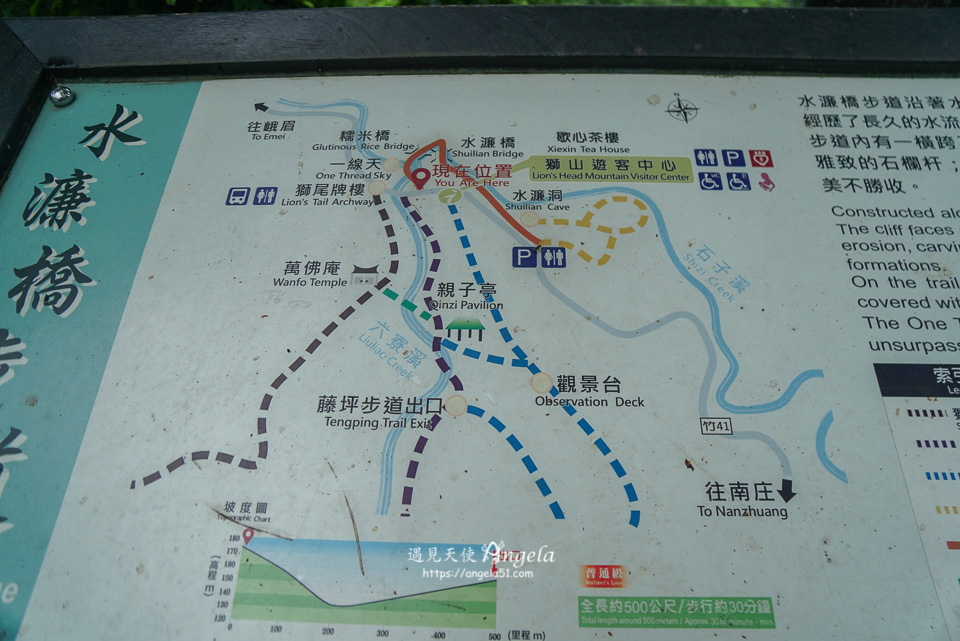 水濂橋步道地圖