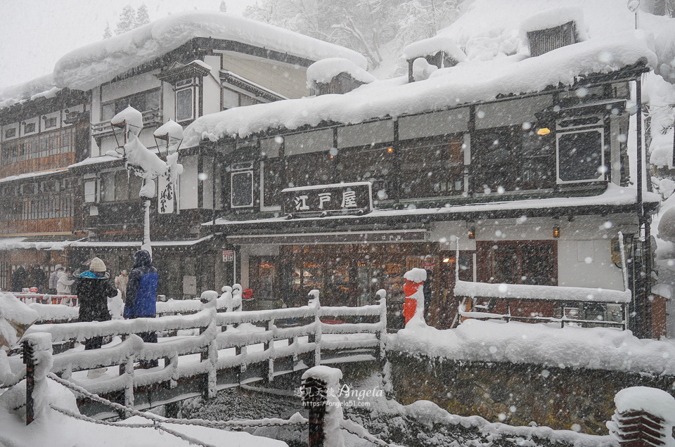 銀山溫泉江戶屋冬天下雪美景