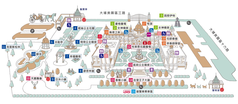 佐登尼斯城堡花園地圖